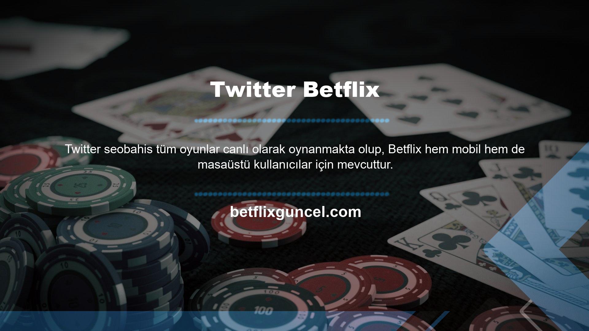 Betflix, belirli adresler dışında, oyun sektörü web sitelerinde erişilemeyen televizyon hizmetleri sunmaktadır